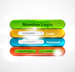 Web login form vector