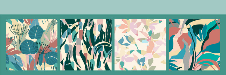 abstract collection seamless patterns vector image