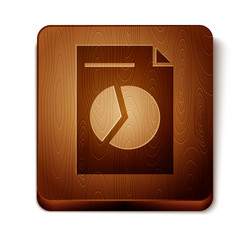 brown document with graph chart icon isolated vector image