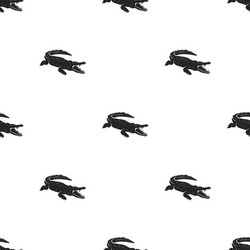 Crocodile Pattern - Retro Animal Vector Image