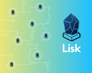 cryptocurrency lisk technology network circuit vector