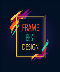 frame best design rectangular bright border icon vector image