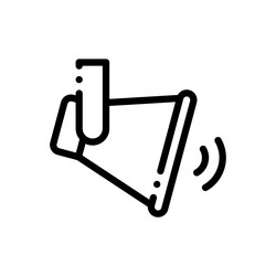 loudspeaker icon thin linear style design vector image