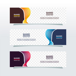 modern web banners template with diagonal vector image
