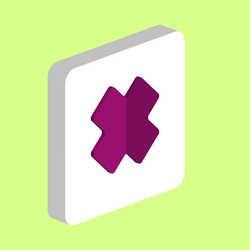 rejected computer symbol vector image
