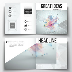 set annual report business templates vector