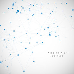 technology network connect with points and lines vector image