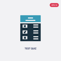 two color test quiz icon from user interface vector image
