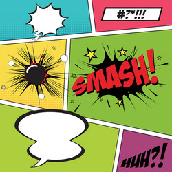 abstract pop art objects on a special background vector image