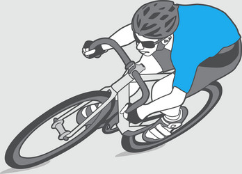 Professional cyclist riding a road bike Royalty Free Vector