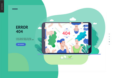 business series - error 404 web template vector image