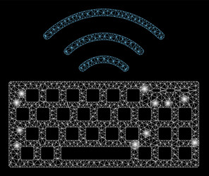 flare mesh network wireless keyboard with vector image