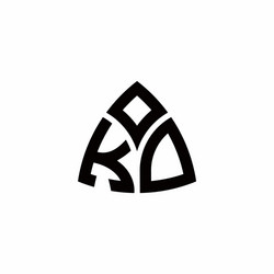 kd monogram logo with modern triangle style vector image