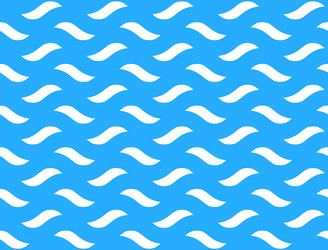 seamless wave pattern with simple white wavy lines vector image