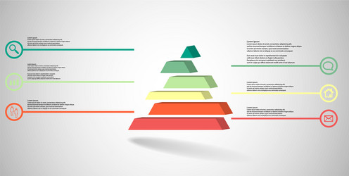 3d infographic template with embossed triangle vector image