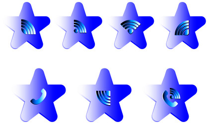 call and wifi con star shape usable anywhere vector image
