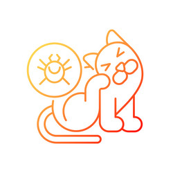 fleas and ticks gradient linear icon vector image