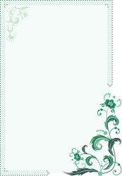 Green floral frame vector