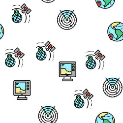 map location system seamless pattern vector image