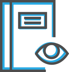 notebook icon design interaction line vector image