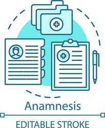 patient anamnesis concept icon clinical service vector