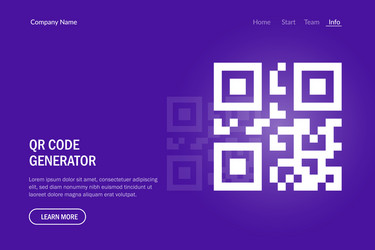 qr code generate web template sample vector image