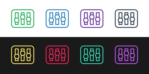 set line sound mixer controller icon isolated vector image