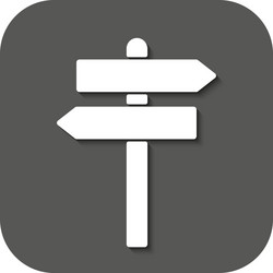 signpost icon pointer symbol flat vector image