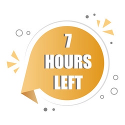 speech bubble shape number seven feature 7 hours vector image