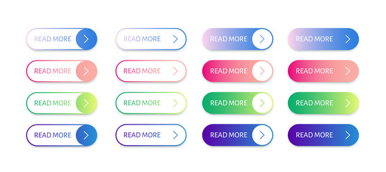 website button read more with arrow simple vector image