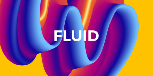 abstract design template with 3d flow shapes vector image