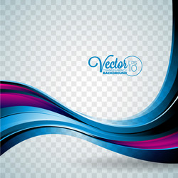 Abstract wave design on transparent background Vector Image