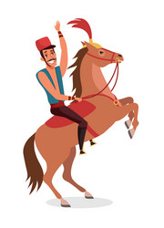 Circus Horse Rider Vector Image