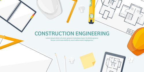 engineering and architecture vector image