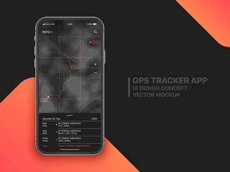 mobile gps tracker ui concept vector image