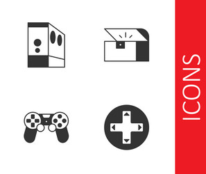 set game controller or joystick case of computer vector image