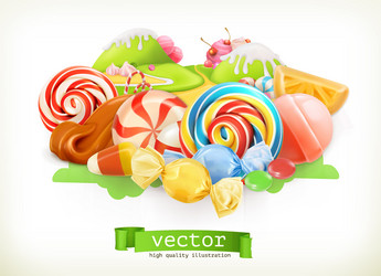 Premium Vector  Swirl lollipop cartoon doing vandalism and caught by the  police , cute design