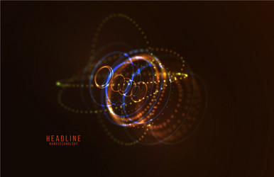 abstract futuristic hud 3d object vector image
