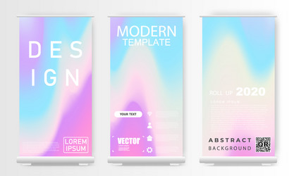 abstract mockup colorful gradient background roll vector image