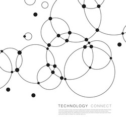background with overlapping circles vector image