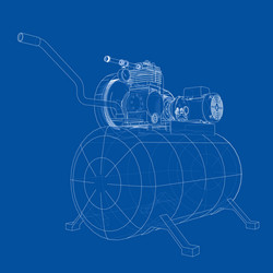 Outline air compressor Royalty Free Vector Image