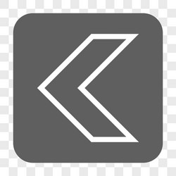 arrowhead left rounded square button vector image