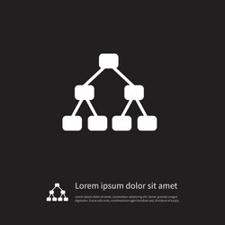 isolated hierarchy icon team element can vector image