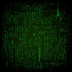 matrix of binary numbers computer code vector image