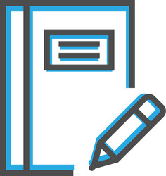 notebook icon design interaction line vector image