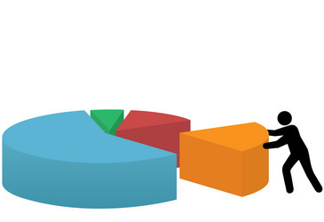 Pie Chart Data Visualization vector image