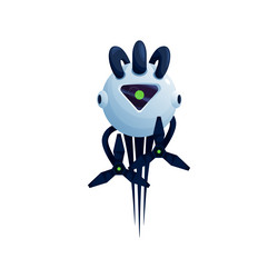 robot drone assistant isolated realistic 3d icon vector image