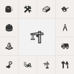 set of 13 editable structure icons includes vector image