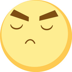yellow emoji icon for app game ui or web design vector image