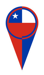 chile map pointer location flag vector image